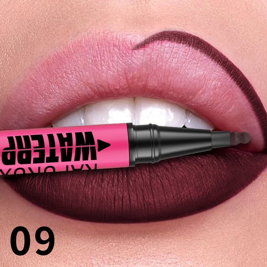 1PC Liquid Matte12-Color Lipliner Pencil Waterproof