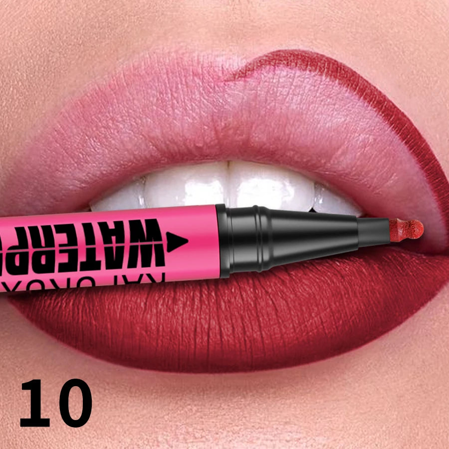 1PC Liquid Matte12-Color Lipliner Pencil Waterproof