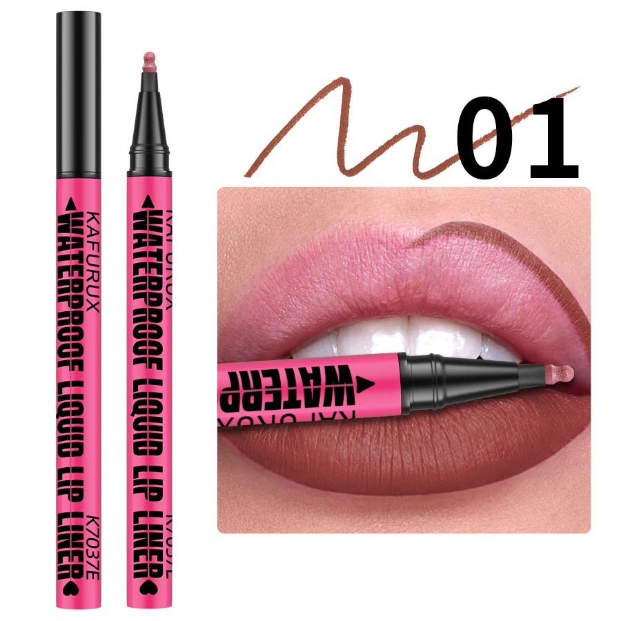 1PC Liquid Matte12-Color Lipliner Pencil Waterproof