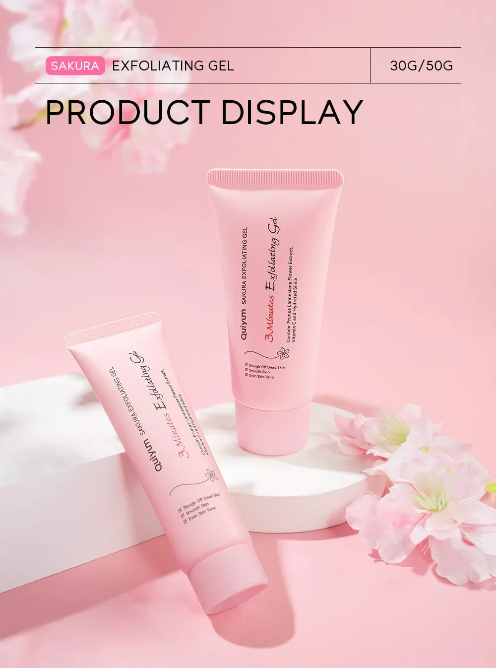 Sakura Exfoliating Peeling Gel Facial Scrub Moisturizing  Nourishing Repair Scrubs Face Cream Beauty Skin Care
