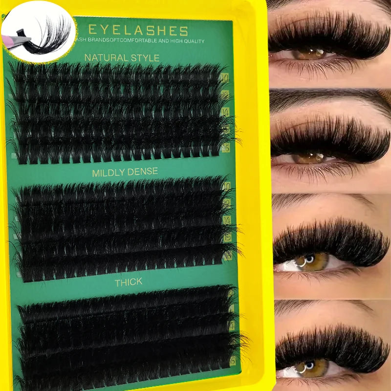 Thick False Eyelashes with Mixed Length