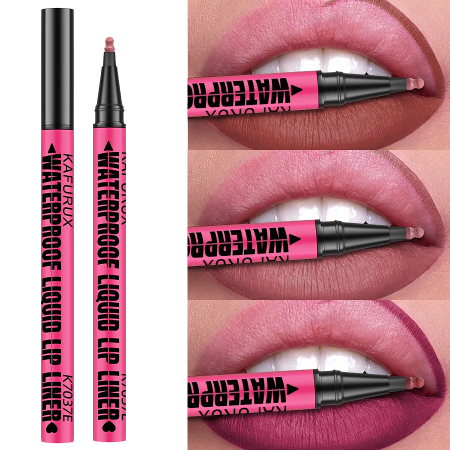 1PC Liquid Matte12-Color Lipliner Pencil Waterproof