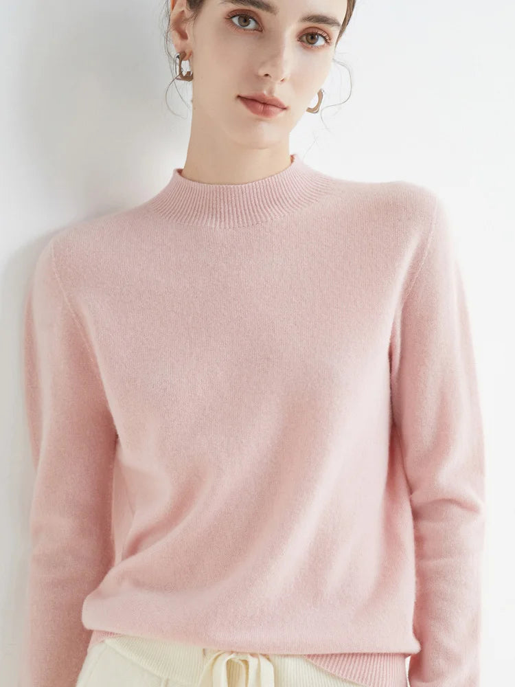 Women’s Soft Knit Mock-Neck Sweater – Cozy, Chic & Timeless