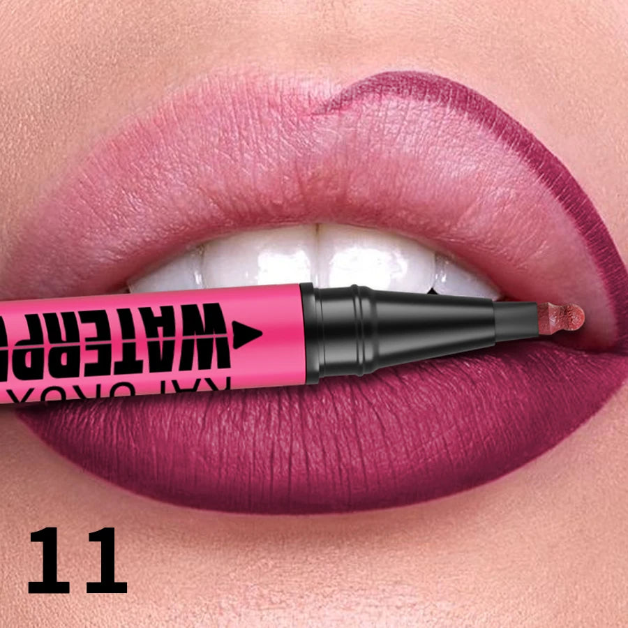 1PC Liquid Matte12-Color Lipliner Pencil Waterproof