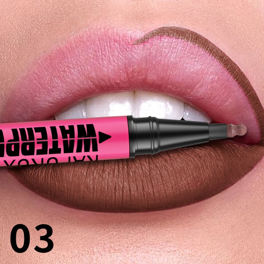 1PC Liquid Matte12-Color Lipliner Pencil Waterproof