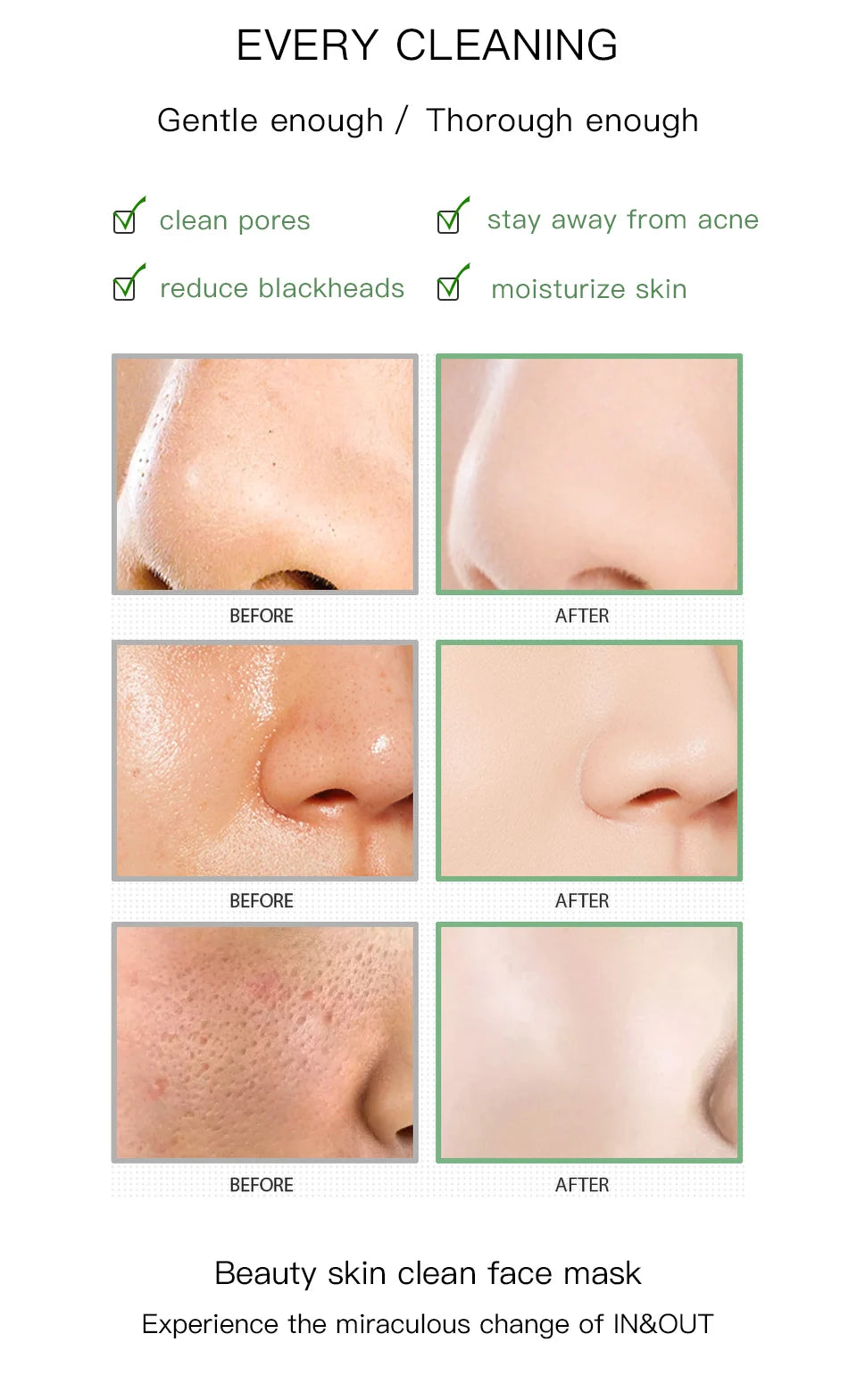 Face Clean Mask Green Tea Cleansing