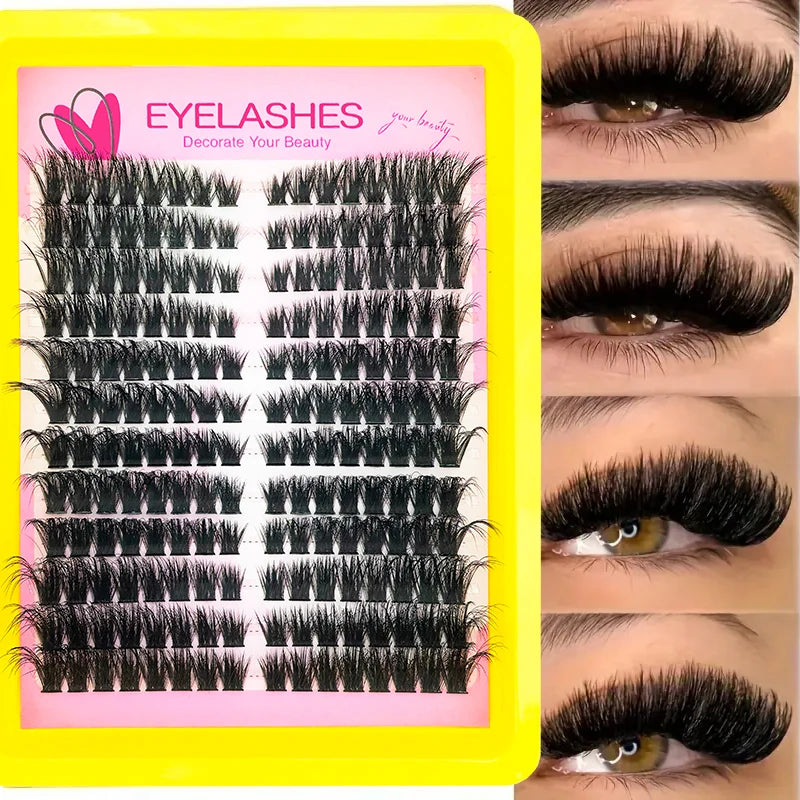 Thick False Eyelashes with Mixed Length