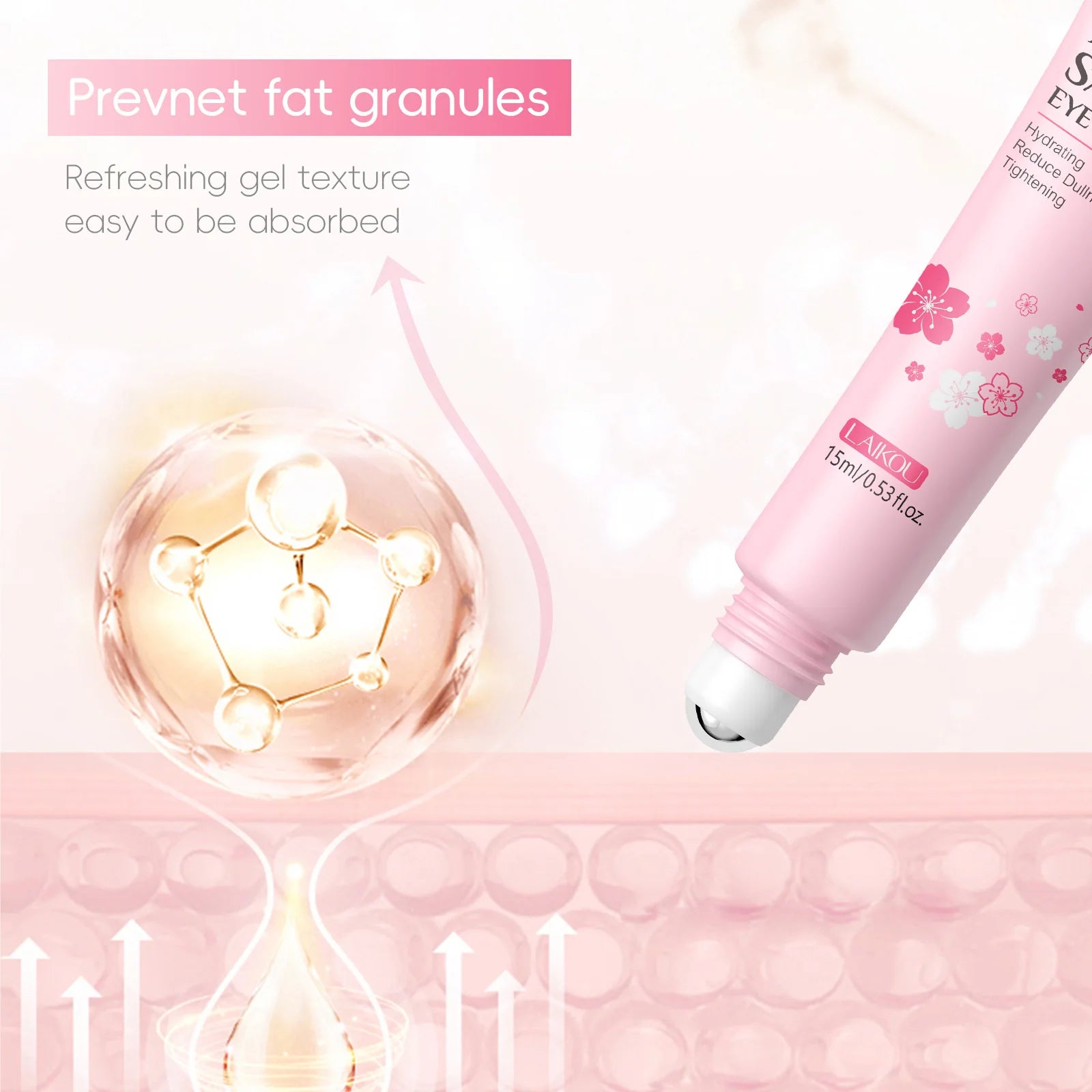 LAIKOU Sakura Eye Serum Roller Massage