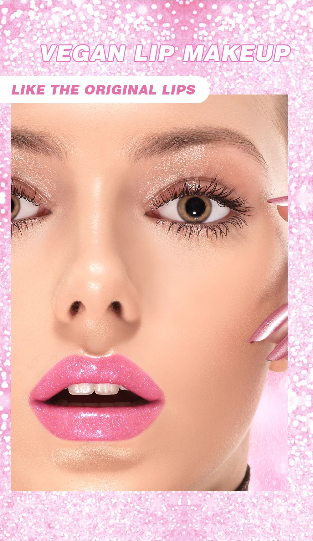 QIBEST Glitter Lipstick Lip Balm Color Change