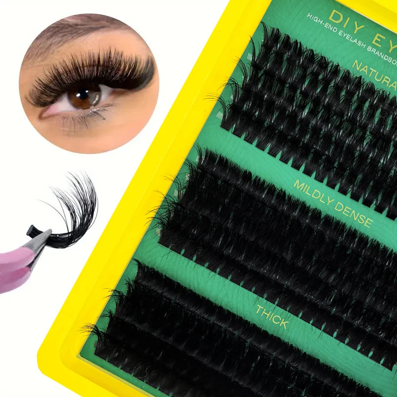 Thick False Eyelashes with Mixed Length